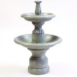 Balustrade Two Tier Fountain - 56-inch — Mossy Green finish
