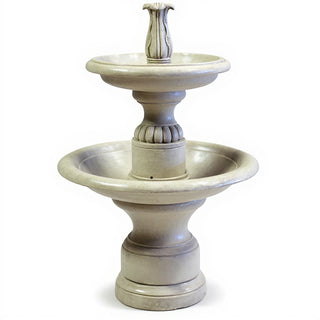 Balustrade Two Tier Fountain - 56-inch — Museum Terracotta finish