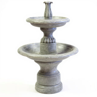 Balustrade Two Tier Fountain - 56-inch — Old Stone finish
