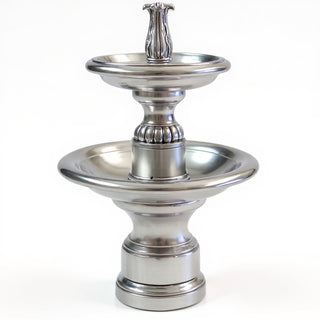 Balustrade Two Tier Fountain - 56-inch — Silver finish