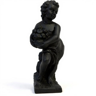 Summer Season Cherub Statue - 24-inch — Dusted Black finish