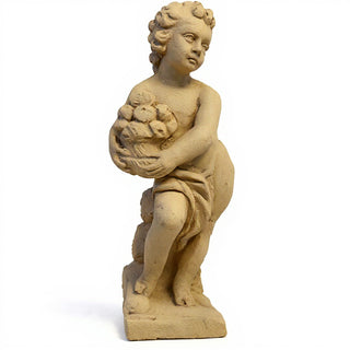 Summer Season Cherub Statue - 24-inch — Dusted Sand finish