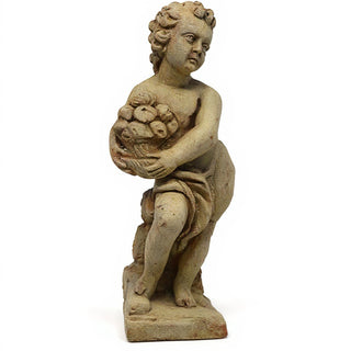 Summer Season Cherub Statue - 24-inch — Gothic Stone finish