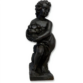 Summer Season Cherub Statue - 24-inch — Iron finish
