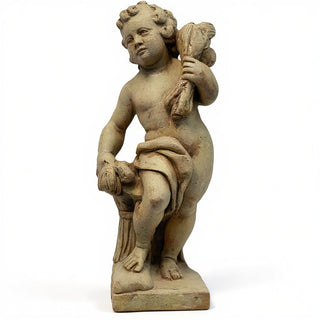 Autumn Season Cherub Statue - 24-inch — Gothic Stone finish