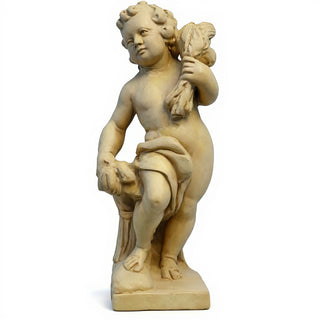 Autumn Season Cherub Statue - 24-inch — Museum Terracotta finish