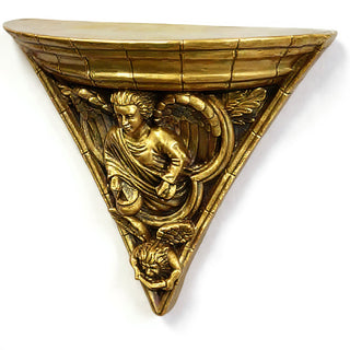 Gothic Angel Bracket — Antique Gold finish
