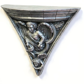 Gothic Angel Bracket — Aged Silver finish