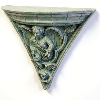 Gothic Angel Bracket — Mossy Green finish
