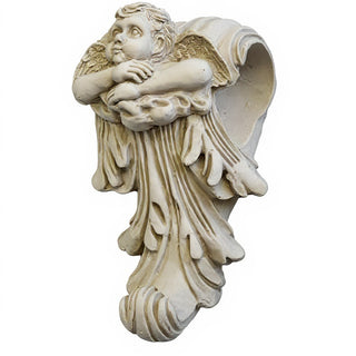 Cherub Drapery Bracket - 8-inch — Antique White finish
