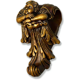 Cherub Drapery Bracket - 8-inch — Bronze finish