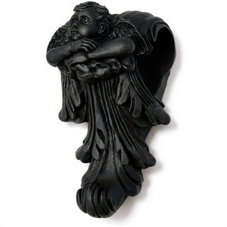 Cherub Drapery Bracket - 8-inch — Dusted Black finish