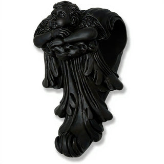 Cherub Drapery Bracket - 8-inch — Flat Black finish