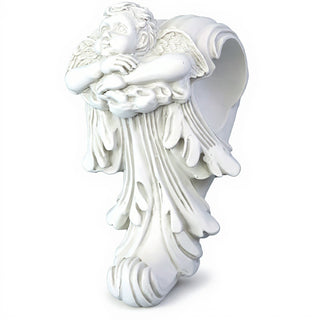 Cherub Drapery Bracket - 8-inch — Flat White finish