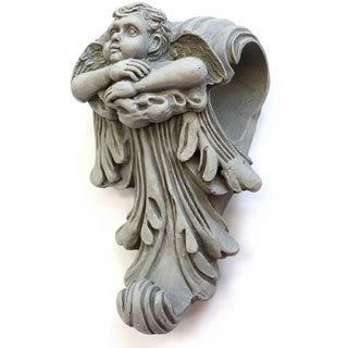 Cherub Drapery Bracket - 8-inch — Limestone finish