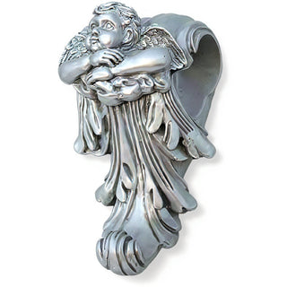 Cherub Drapery Bracket - 8-inch — Silver finish
