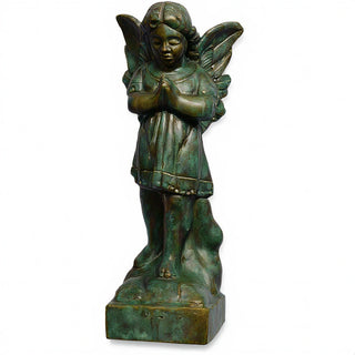 Praying Angel Statue - 19-inch — Green Bronze finish