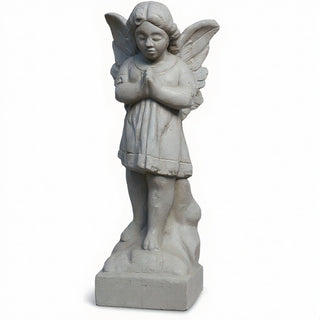 Praying Angel Statue - 19-inch — Limestone finish