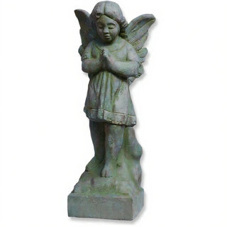 Praying Angel Statue - 19-inch — Mossy Green finish
