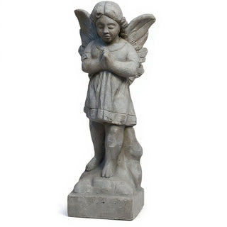 Praying Angel Statue - 19-inch — Old Stone finish