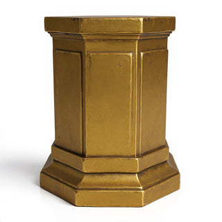 Eight Sided Pedestal - 30-inch — Antique Gold finish