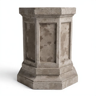 Eight Sided Pedestal - 30-inch — Antique Stone finish