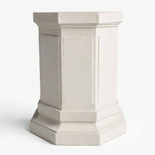 Eight Sided Pedestal - 30-inch — Antique White finish