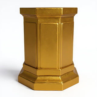 Eight Sided Pedestal - 30-inch — Deep Gold finish