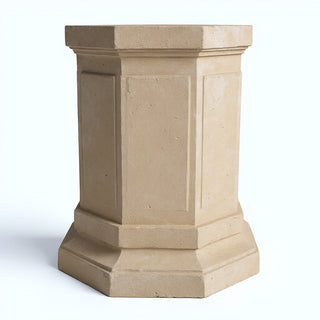 Eight Sided Pedestal - 30-inch — Dusted Sand finish