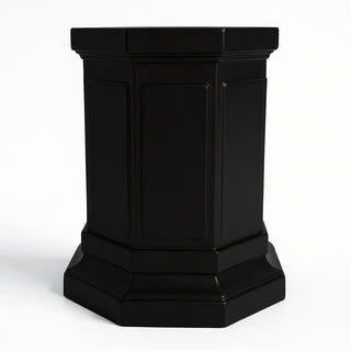 Eight Sided Pedestal - 30-inch — Flat Black finish