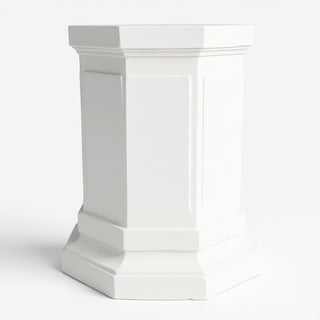 Eight Sided Pedestal - 30-inch — Flat White finish