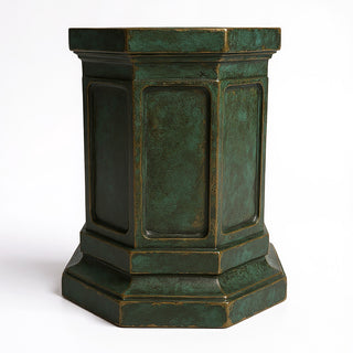 Eight Sided Pedestal - 30-inch — Green Bronze finish