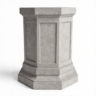 Eight Sided Pedestal - 30-inch — Limestone finish