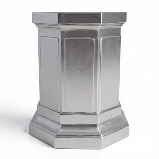 Eight Sided Pedestal - 30-inch — Silver finish
