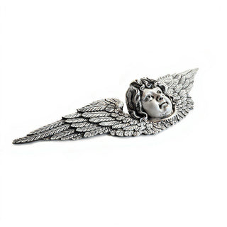 Angel Facade Wall Plaque — Antique Silver finish