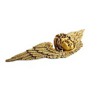 Angel Facade Wall Plaque — Deep Gold finish