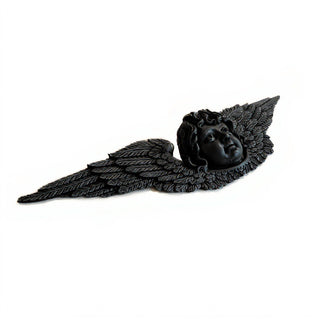 Angel Facade Wall Plaque — Flat Black finish