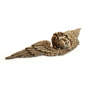 Angel Facade Wall Plaque — Gothic Stone finish