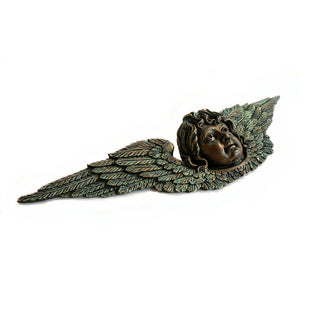 Angel Facade Wall Plaque — Green Bronze finish
