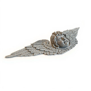 Angel Facade Wall Plaque — Limestone finish