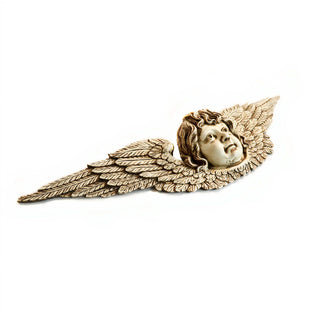 Angel Facade Wall Plaque — Museum Terracotta finish