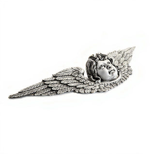 Angel Facade Wall Plaque — Silver finish