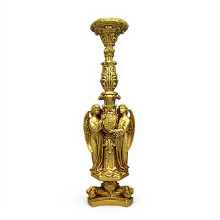 Stevens Giant Candlestick Candleholder - 60.5-inch — Deep Gold finish
