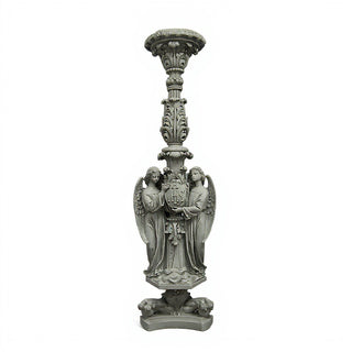 Stevens Giant Candlestick Candleholder - 60.5-inch — Limestone finish
