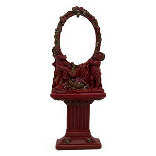 Cherub Mirror and Pedestal - 76-inch — Rust finish