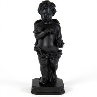 Matthews Angel with Apple Statue - 25.5-inch — Dusted Black finish