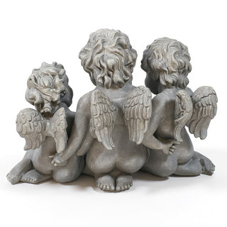 Three Cherub Birdfeeder — Antique Stone finish