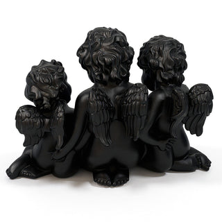 Three Cherub Birdfeeder — Dusted Black finish
