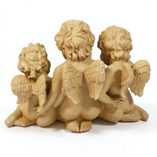 Three Cherub Birdfeeder — Dusted Sand finish