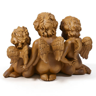 Three Cherub Birdfeeder — Gothic Stone finish